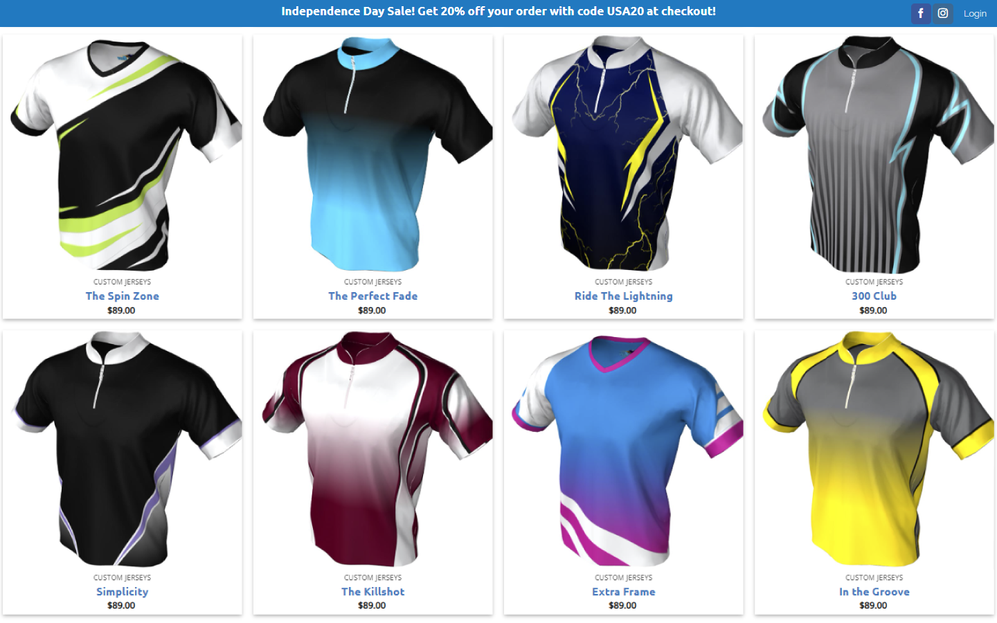 Jersey Alley custom bowling jersey builder